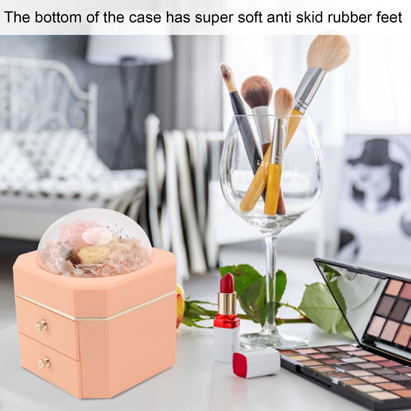 Forever Flower Double Drawer Octangle Gift Jewelry Packaging Storage Jewelry