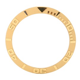 Watch Bezel Insert 38mm Ceramic Embossed Digit Watch Bezel Ring Replacement Accessory Parts for Repairer Gold