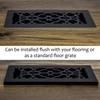 Decor Grates AC408-BLK Victorian Floor Register, 4 x 8, Cast