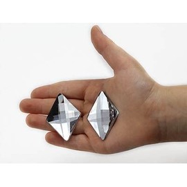 Allstarco 42x30mm Flat Back Medium Large Diamond Gems Pro Grade Indivually Wrapped - 4Pieces