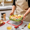NUTRIUPS 9 x 9 Glass Baking Dish with Lid, 9