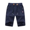 Tansozer Men's Cotton Sport Shorts with Zip - blue, size: