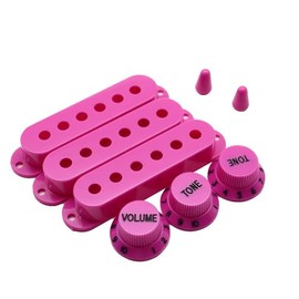 Guitar Pickup Cover Volume Single Coil Tone Knobs Selector Switch Tip Compatible with Stratocaster Strat Electric Fender Guitar Pickup (Purple)