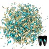 Blinginbox 150pcs Nail Art Rhinestones Aquamarine Flatback Round Rhinestones Charms