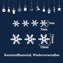 ParPix Pack of 1500 Snowflakes Decorative Confetti, Glitter Christmas Table Decoration, Small Scatter Decoration, Christmas Winter Decoration, Snowflake Christmas Decoration for Wedding, Birthday, New