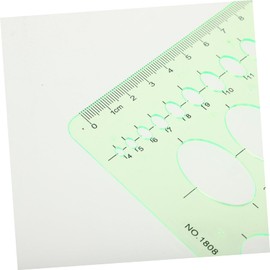 HOODANCOS 3pcs Ellipse Template Circle Stencils Engineering Rulers Students Drawing Template Drawing Stencils Student Ruler Circle Templates for Drawing DIY Template Light Green Plastic