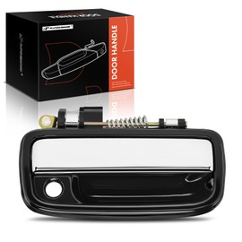 A-Premium Front Passenger Side Exterior Door Handle with Keyhole, with Chrome Lever Compatible with Toyota Tacoma 1995-2004, Textured Black, Replace# 6921035030, 6921035020