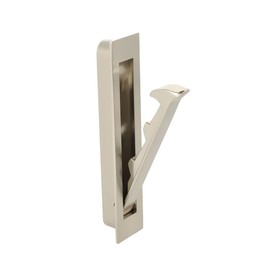 Gedotec Folding hook made of metal, CROC, 1 piece, coat hook, stainless steel look, coat hook, square design, wall towel hook, not self-opening, locks in closed position, assembly hook