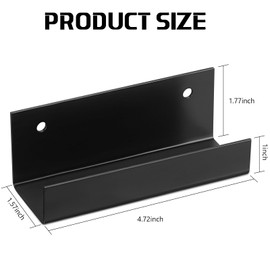 Blulu 2 Pcs Wall Mount Ladder Wall Wheelbarrow Hanger Steel Garage Storage Hook Wheelbarrow Hanger Heavy Duty Garage Storage Organizer for Hang Ladders Carts Chair Bicycle (Black)