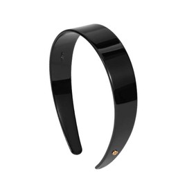 EVITA PERONI Wide Headbands for Women - Premium Acetic Headband High Gloss Smooth Hair Band Classic Comfortable Hair Accessories for Women, Black