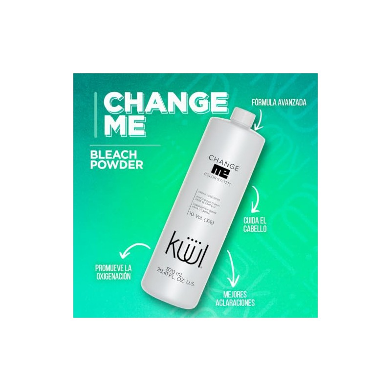 KÜÜL Change Me Peróxido Crema 10Vol Aclara Cabello, Elimina Pigmentos