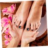 Beavorty 5sets Full Cover Artificial Toenails for DIY Nail Art