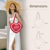 MIKI WELL Heart Shaped Embroidered Women Tote Bag - Reusable