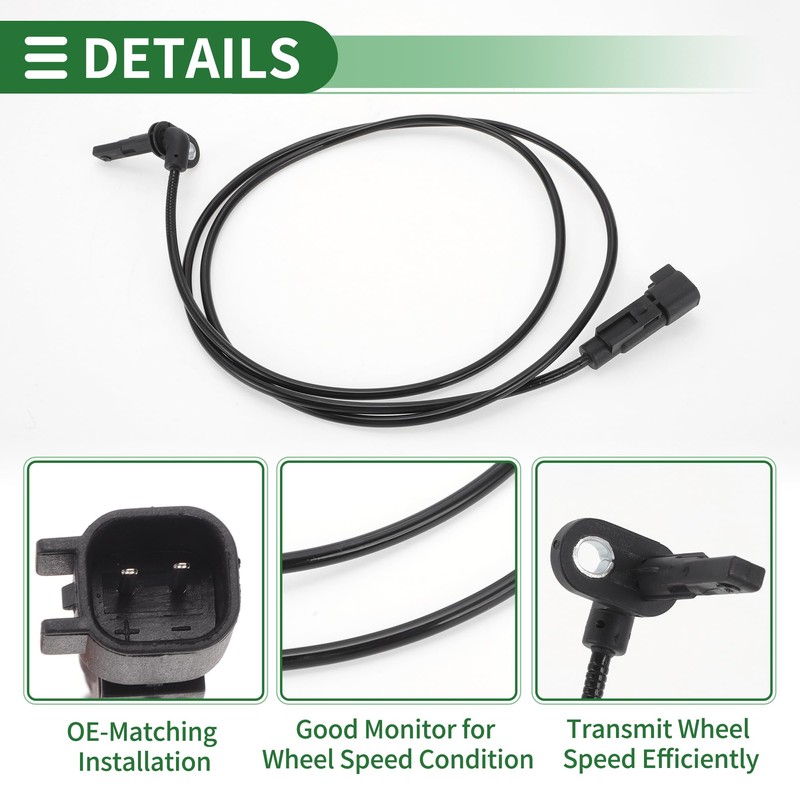 X AUTOHAUX ABS Wheel Speed Sensor ABS Sensor Anti-Lock Braking