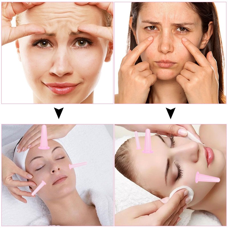 4 Stück Schröpfen Cups Silikon,Schröpfen Silikon Schröpfset Facial Silikon set,
