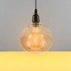 Levemolo Globe Glass Lamp Shade Amber Replacement for Pendant Lamp