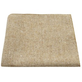 King & Priory Highland Weave Stonewashed Light Brown Pocket Square, Handkerchief