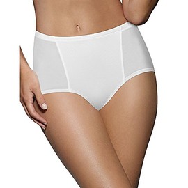 Bali womens One Smooth Simply Smooth With Lace briefs underwear, White, 9 US