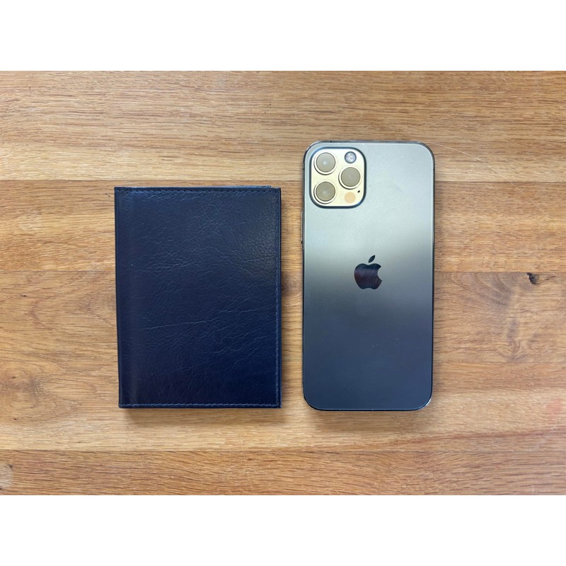 Credit Card Holder LEAS, Genuine Leather, blue - ''LEAS Card-Collection''
