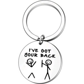 Generic Funny Keychain I've Got Your Back Best Friend, Inspirational Gifts Son Daughter Boyfriend Girlfriend Husband Wife, Keyring (Got your back A)