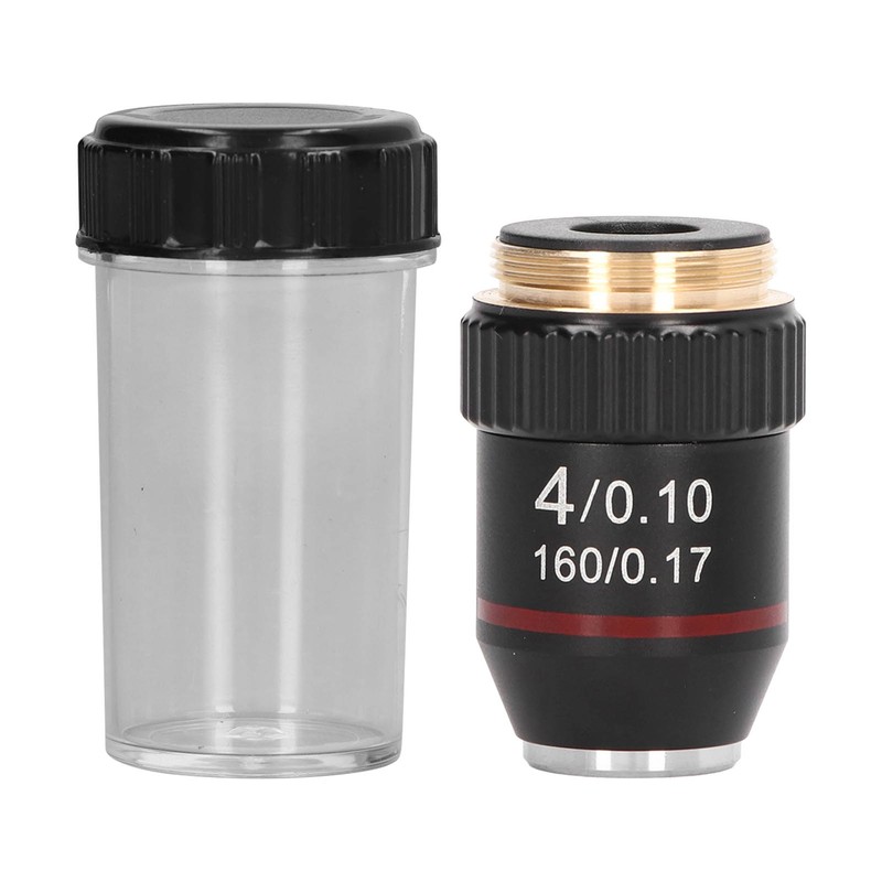 Achromatic Microscope Objective 4X High Magnification Lens 20.2mm Interface Thread
