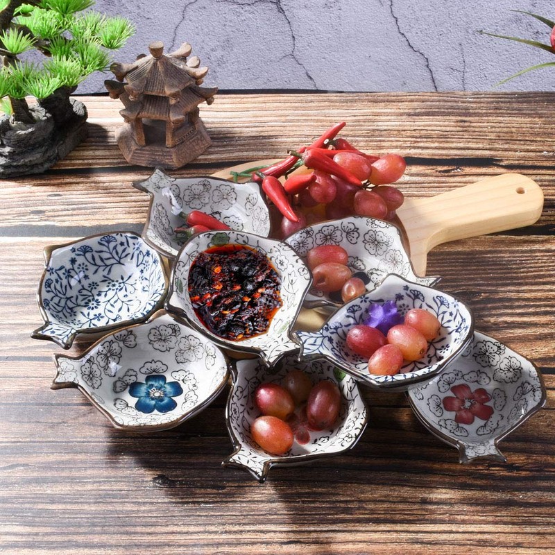 Cerficer Japanese Soy Sauce Dishes Set of 8 Ceramic Dipping