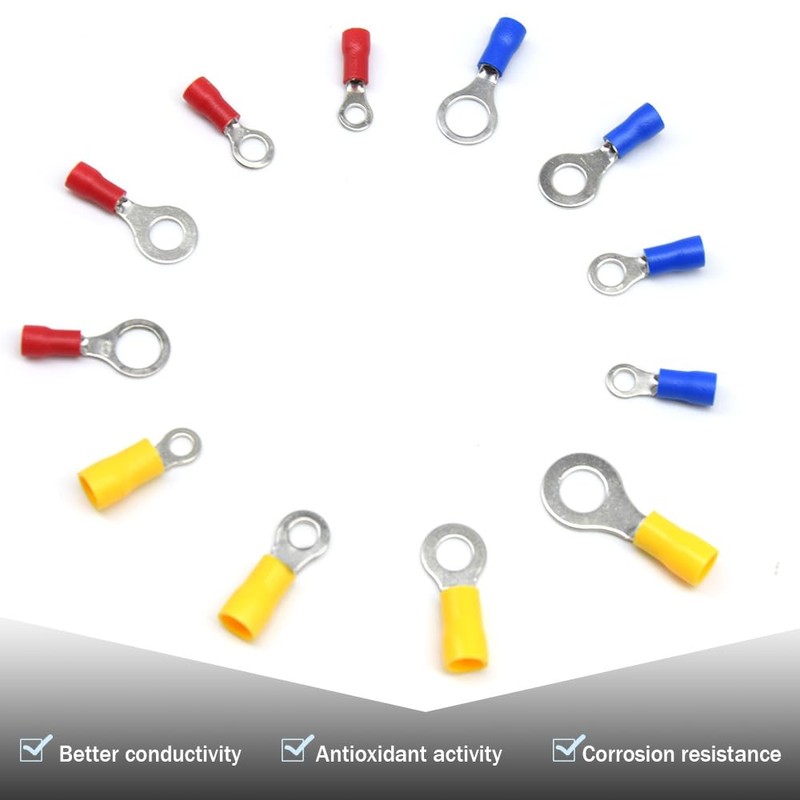 Yosawo Pack of 360 Cable Lugs, Ring Crimp Wire Terminal