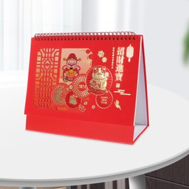 Chinese New Year Calendar 2024 Zodiac Dragon Standing Calendar Lucky Monthly Desktop Calendar Schedule Planner Home for Lunar New Year Party Favor