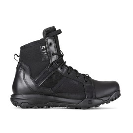 5.11 Tactical Men’s A/T All-Terrain 6-Inch Side Zip Boots, Full-Length Side Zipper, Water Resistant Upper, Black, 14 Regular, Style 12439