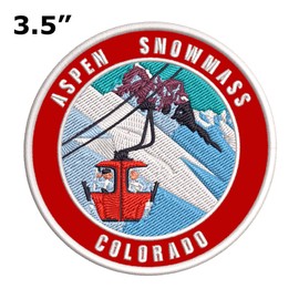 Aspen Snowmass, Colorado Ski Restort Mountain Embroidered Premium Patch DIY Iron-on or Sew-on Decorative Badge Emblem Vacation Souvenir Travel Gear Clothes Appliques