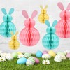 MAMUNU 6 PCS Easter Hanging Decorations, Rabbit Honeycomb Ball Pendant