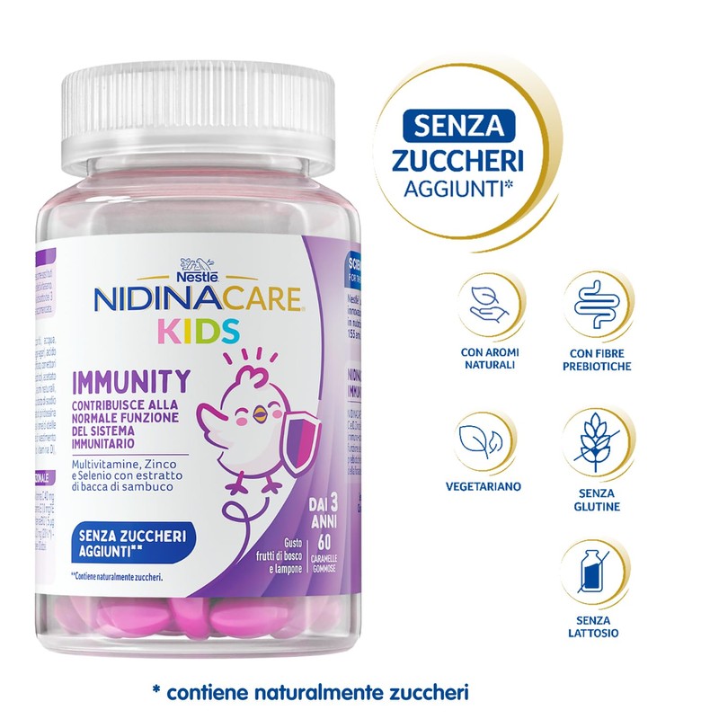 NESTLÉ NIDINACARE KIDS Immunity Integratore Alimentare multivitaminico per bambini da