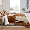 MOVE OVER Western Cowboy Comforter Set King Size Brown Cowhide
