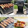 APPKOOK 20pack 15" Stainless Steel BBQ Skewers+ Storage Tube Flat
