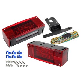 prolinepp Rectangle LED Submersible Low Profile Light Kit Trailer Stop Brake+2X4" amber$$