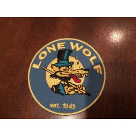 Unbranded LONE WOLF  Embroidered Iron On  PATCH Rat FINK  Hot Rod, Racing biker  3"