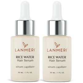 Rice Water Hair Care Serum: Veganic Natural Hair Oil Infused With Caffeine, Keratin, Biotin - Reduces Breakage for Stronger - Looking Hair - Soothes Scalp Discomfort Helps Scalp Feel Calmer for Men Women