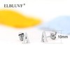 ELBLUVF 18k Silver Gold Plated Stainless-steel a Pair 26 Alphabet