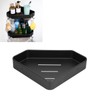 Black Corner Shower Caddy Aluminium Alloy for Bathroom Toilet Kitchen