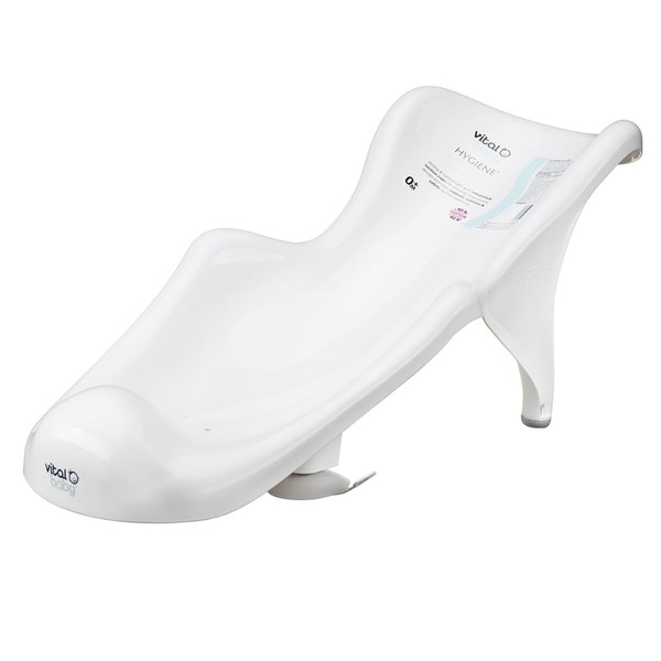 Vital Baby Hygiene Perfectly Simple Bath Support - Everyday Basic Bath Support - Strong & Lightweight - Suction Cups for Ultimate Security - BPA. Phthalate & Latex Free - 0 Months+ - White