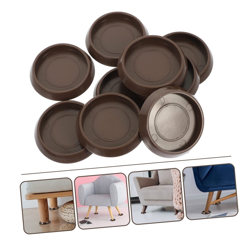 NOLITOY 10Pcs Multi Function Plastic Furniture Coasters Non Slip Chair