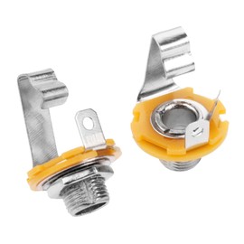 2Pcs Stereo Input Jack Plug Socket Output 1/4" 6.35mm Socket for Electric Guitar