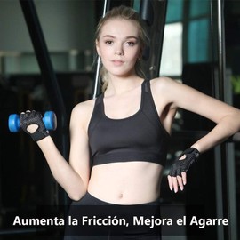 Guantes Deportivos Mujer y Hombre, Guantes de Fitness y Ciclismo, Diseño Medio Dedo y Transpirable para Levantamiento, Ejercicio Físico o Entrenamiento al Aire Libre