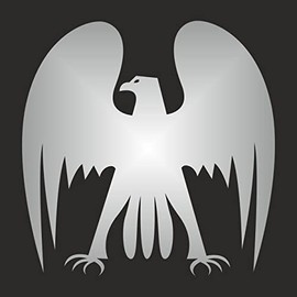 AMA SHOP Sticker Prespaced PVC Eagle mod.19 color Silver |Sticker for Helmet, Motorcycle, Camper,Boat | autoTuning |