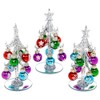 Decorated Silver Christmas Tree Small with Baubles by Shudehill