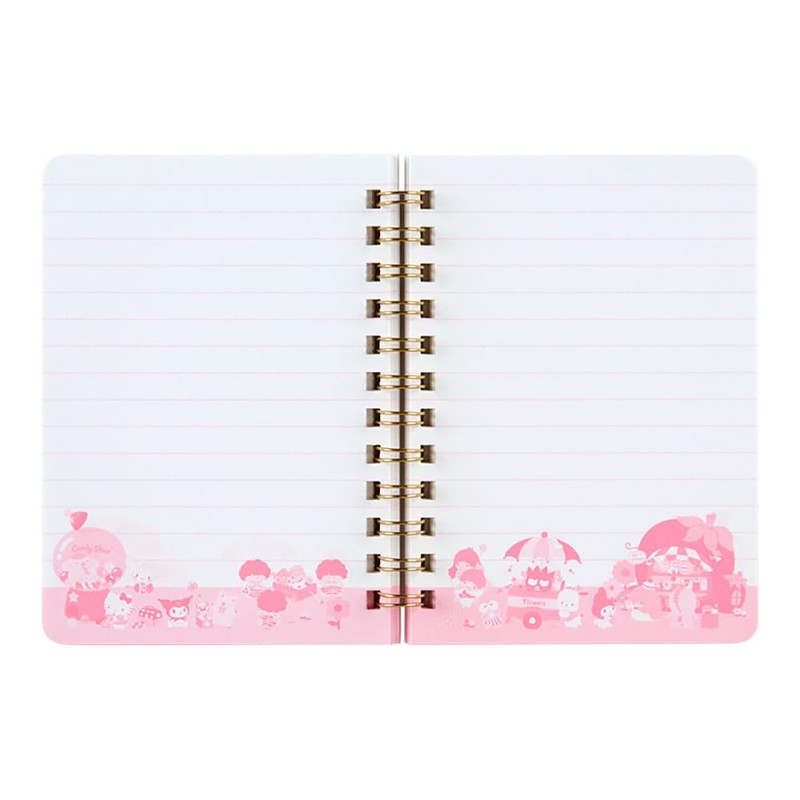 Sanrio 091723 B7 Ring Notebook, Sanrio Characters, 5.0 x 3.9