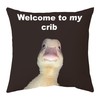 Welcome to My Crib Throw Pillow Covers 18x18 Inch Funny
