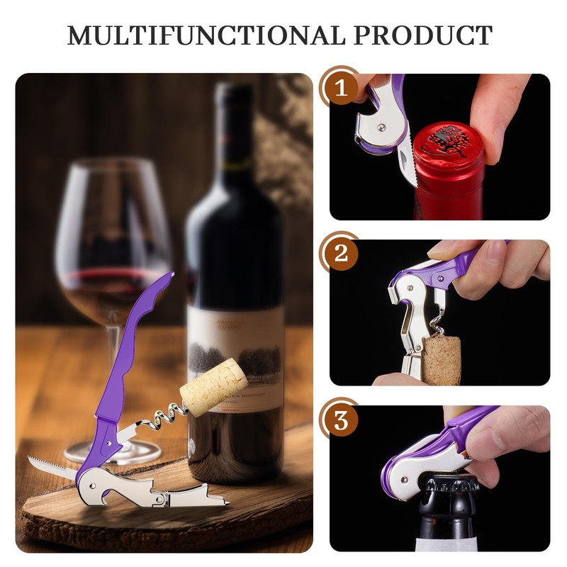 HYZ 2-Pack Wine Opener Waiter Corkscrew, Professional Wine Key for