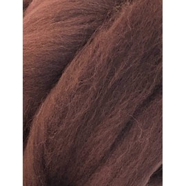 Shep's Dark Chocolate Brown Merino Wool Top Roving Fiber Spinning, Felting Crafts USA (1oz)