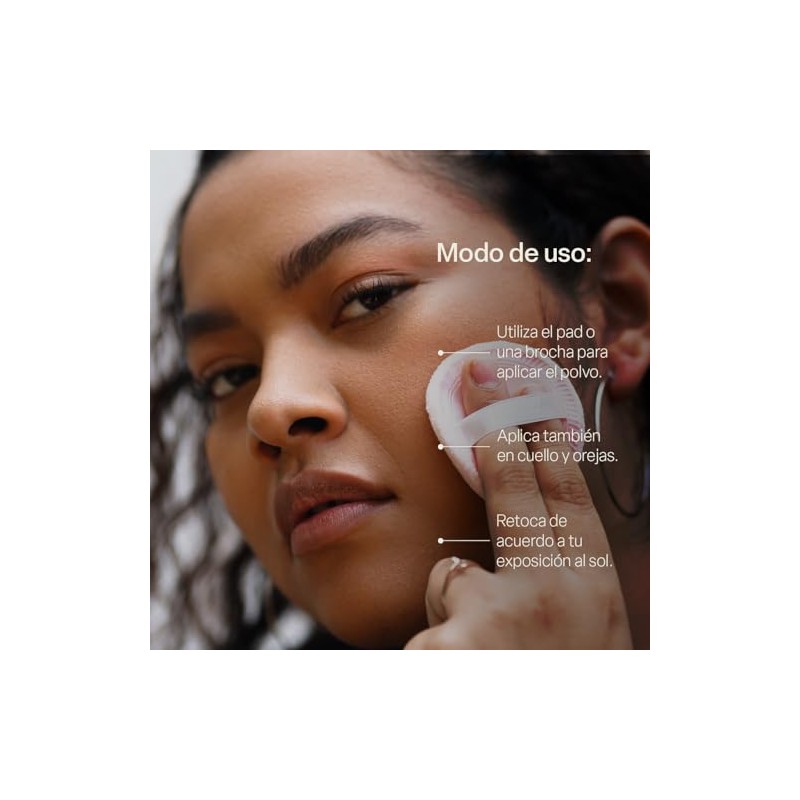 TEIA COSMETICOS Protector facial en polvo FPS30 matificante con color